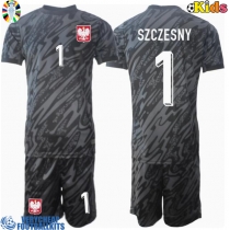 Poland Wojciech Szczesny #1 Goalkeeper Replica Away Minikit Euro 2024 Short Sleeve (+ pants)